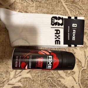 AXE White Athletic Socks and Cherry Spritz Deodorant